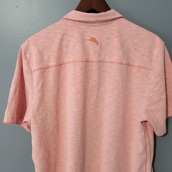 Tommy Bahama Island Zone Polo Shirt Mens Size L UPF 30 Short Sleeve Made in Peru - Picture 10 of 11